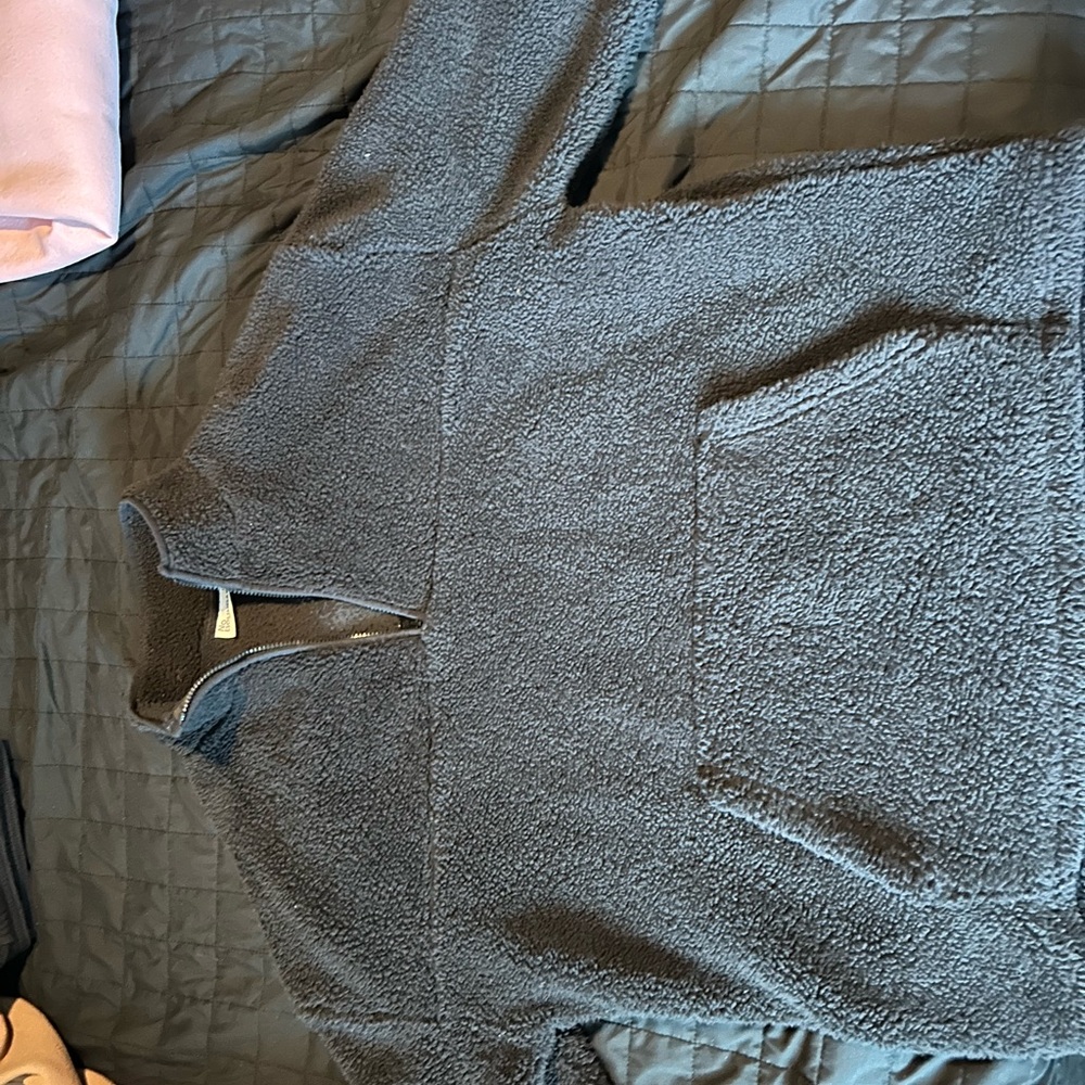 Cozy Gray Fleece Pullover